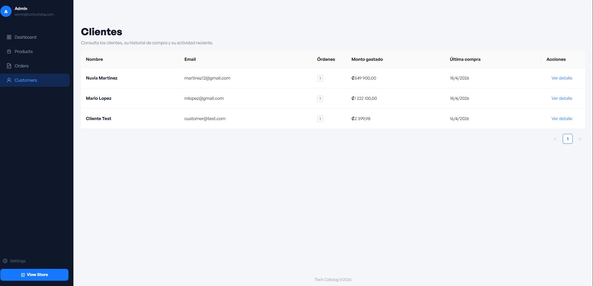 Capturas del catálogo de productos 6